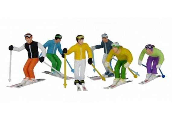 Jägerndorfer 54400 6 Figuren mit Ski und Stöcken - Massstab 1:32