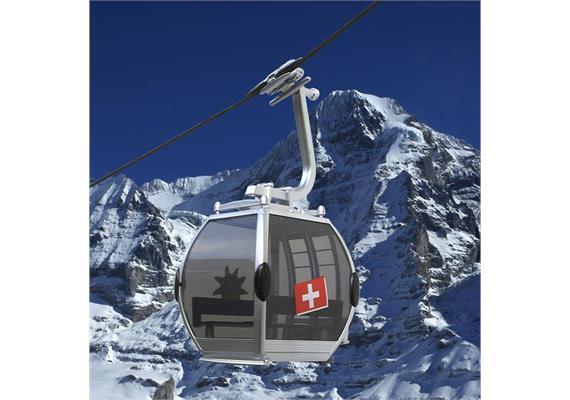 Jägerndorfer 84176-2 Omega IV Gondel "Schweiz Spezial" in silber - Massstab 1:32