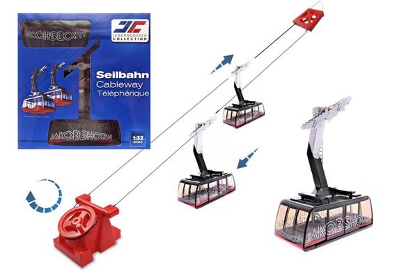 Jägerndorfer 89296 Pendelbahn 2 Gondeln Handbetrieb "Jakobshorn" | Bild 1