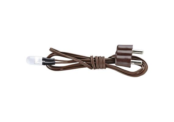 Kahlert 11319 Flacker-LED mit Kabel und Stecker 3,5V, leuchtet rot, Kabel braun