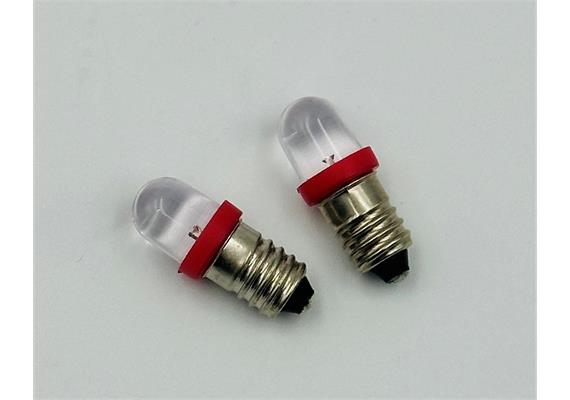 Kahlert 53507/5 LED Schraubbirne 3 - 4,5V E10 rot, 2 Stück