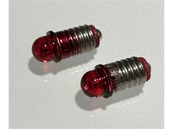 Kahlert 53509.5 LED Schraubbirne E5,5, 3,5V, rot, 2 Stück