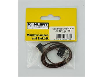 Kahlert 60778 Verlängerungskabel mit Stecker und Kuppelung braun, 60 cm