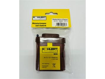Kahlert 60897 Batteriebox mit Kappe und Schalter ohne Batterien