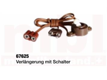 Kahlert 67625 Kabel-Verlängerung mit Schalter, braunes Kabel