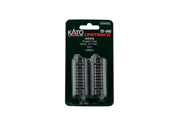 Kato 20-040 Gleis gerade 62 mm, 4 Stück - N (1:160)