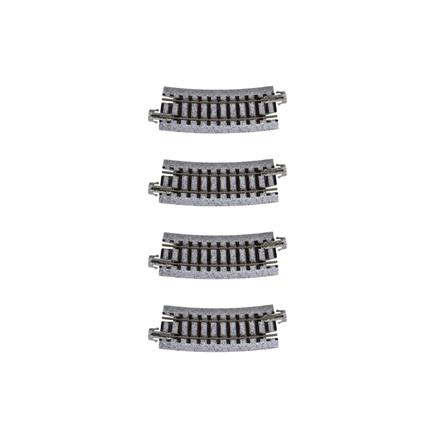 Kato 20-101 Gleis gebogen R249-15°, 4 Stück - N (1:160)