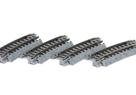 Kato 20-171 Gleis gebogen R 216-15°, 4 Stück - N (1:160) | Bild 2