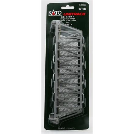 Kato 20-432 Kastenbrücke grau mit Gleis, 248 mm - N (1:160)