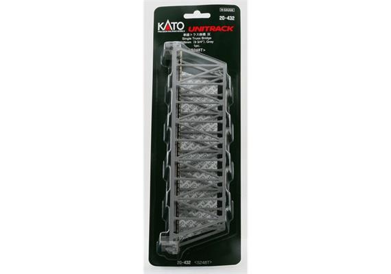 Kato 20-432 Kastenbrücke grau mit Gleis, 248 mm - N (1:160)