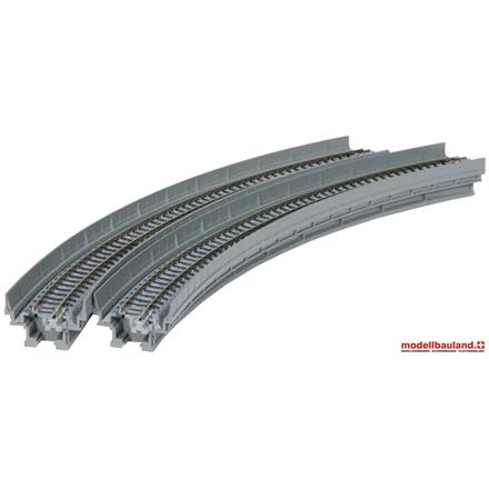 Kato 20-540 Viadukt-NBS mit Gleis gebogen, 2 Stück - N (1:160)