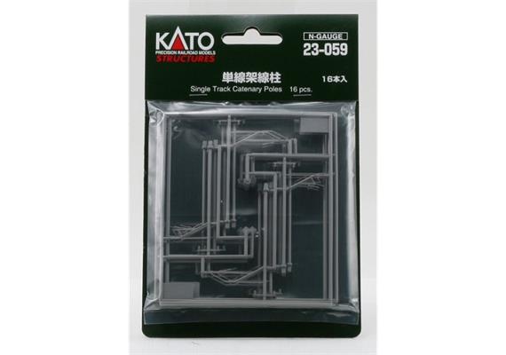 Kato 23-059-1 Oberleitungsmasten Beton 1-gleisig, 16 Stück | Bild 2