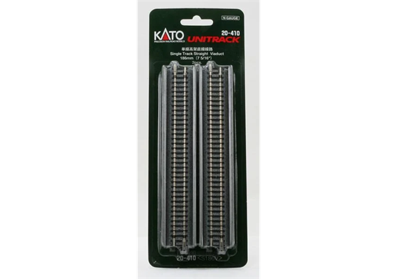 Kato 7077001 (20-410) Viadukt 1-gleisig mit geradem Gleis 186 mm, 2 Stück - N (1:160) | Bild 2