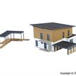 Kibri 38337 Kubushaus Saskia mit Carport - Polyplate Bausatz - H0 (1:87) | Bild 4