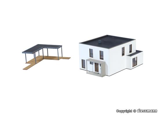 Kibri 38339 Kubushaus Lina mit Terrasse - Polyplate Bausatz - H0 (1:87) | Bild 4