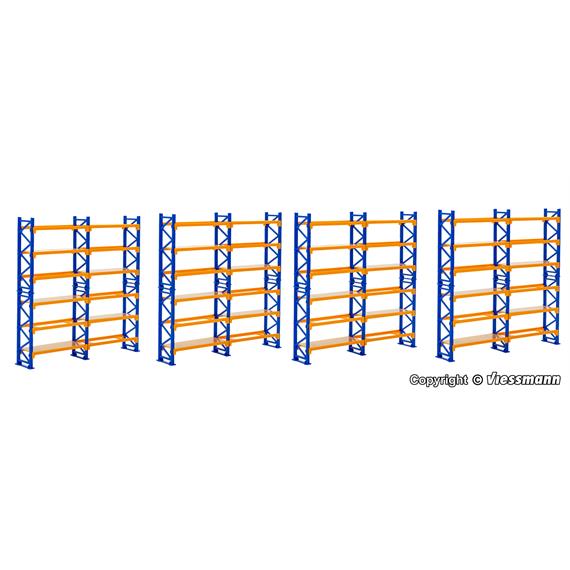 Kibri 38613 Deko-Set Paletten-Regalsystem, 4 Stück - H0 (1:87)