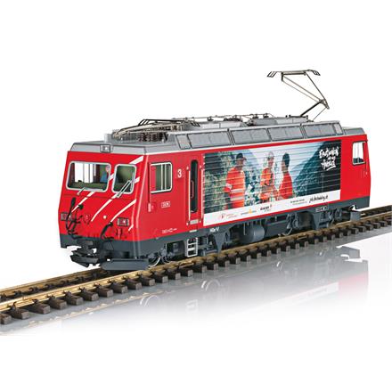 LGB 23105 MGB E-Lok HGe 4/4 II Nr. 3, "Mitarbeiterwerbung", mfx/DCC mit Sound - Spur G IIm