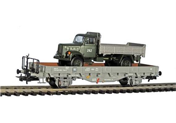 Liliput 235047 SBB Rungen Kms-w grau mit Berna 2VM Kipper Militär | Bild 1