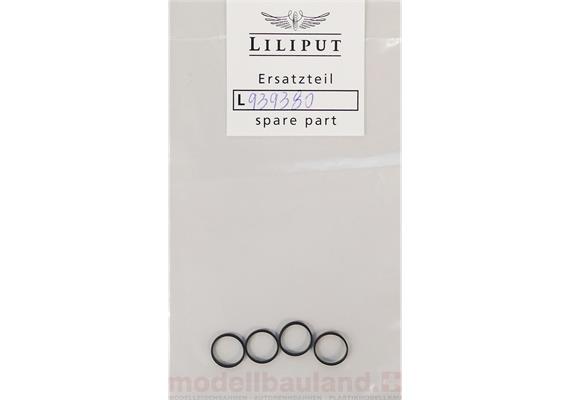 Liliput 939380 Haftreifen, 9,8 mm für KISS-Fahrzeuge, 4 Stück - H0 (1:87) | Bild 1
