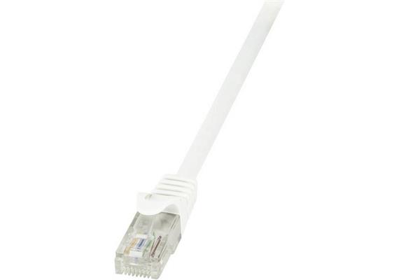 LogiLink CP2101U RJ45 Netzwerkkabel, Patchkabel CAT 6 U/UTP, 15 m, weiß, ungeschirmt