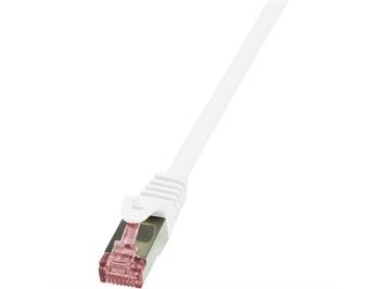 LogiLink CQ2061S RJ45 Netzwerkkabel, Patchkabel CAT 6 S/FTP, 3.00 m, weiß, geschirmt