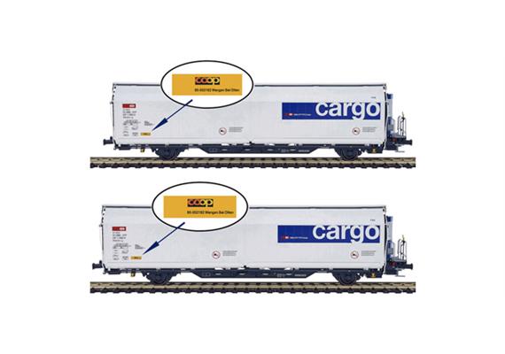 Mabar 86512 SBB Cargo Kühlwagenset- 2.tlg. Hbbills-uy, Wagen-Nr. 078/116 - N (1:160)