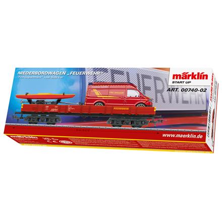 Märklin 00740-02 Start up - Niederbordwagen "Feuerwehr" - H0 (1:87)