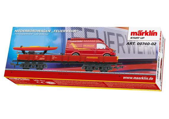Märklin 00740-02 Start up - Niederbordwagen "Feuerwehr" - H0 (1:87)