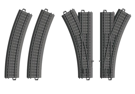 Märklin 23401 my world - Kunststoffgleis Weichen-Set - H0 (1:87)