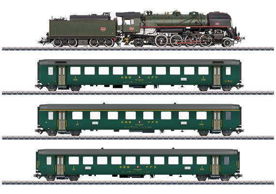 Märklin 26141 Schweizer Museumszug m. Damplok 141.R, AC 3L, digital mfx+/MM/DCC/Sound - H0 | Bild 1