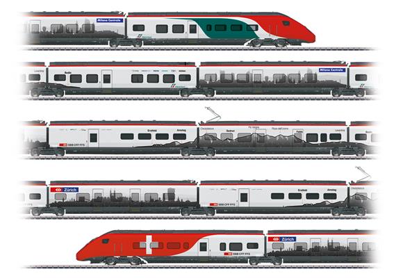 Märklin 39811 SBB Triebzug RABe 501 Giruno, 7-teilig , mfx+/MM/DCC mit Sound - H0 (1:87) | Bild 2