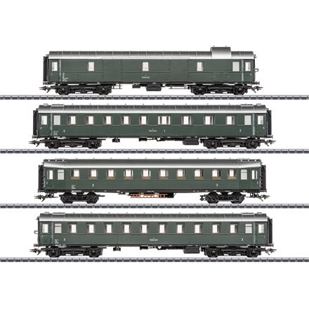 Märklin 42525 Reisezugwagen-Set zur Dampflok 12.11 der ÖBB, 4-teilig - H0 (1:87)