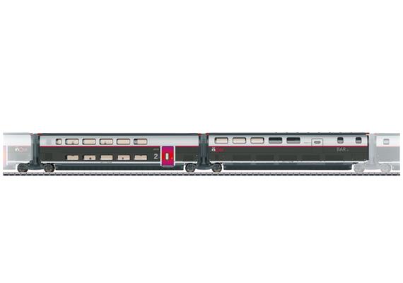 Märklin 43448 Ergänzungswagen-Set 3 zum TGV INOUI Euroduplex, AC 3L - H0 (1:87)
