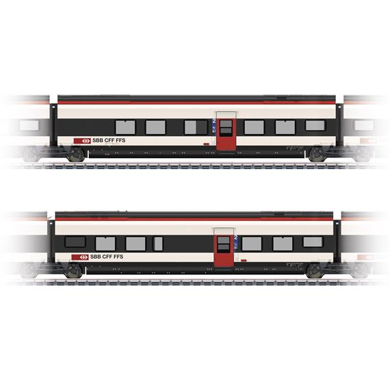 Märklin 43461 Ergänzungswagen-Set 1 zum SBB RABe 501 Giruno, AC 3L - H0 (1:87)