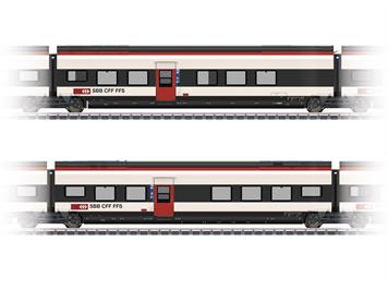 Märklin 43462 Ergänzungswagen-Set 2 zum SBB RABe 501 Giruno, AC 3L, LED-Innenbl. - H0