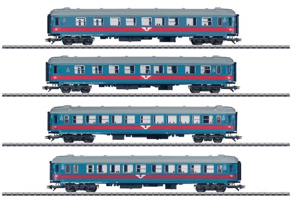 Märklin 43789 Schnellzugwagen-Set 4-teilig Inter-Regio-Zug der SJ - H0 (1:87)