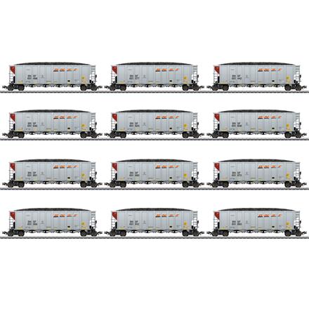 Märklin 45666 Hopper Car Set BNSF, zwölf Kohletransportwagen, AC 3L - H0