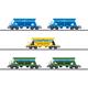 Märklin 46336 Fünf 4-achsige Selbstentladewagen Bauart Falls der HASTAG  Kies AG - H0