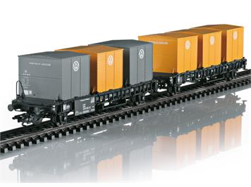 Märklin 46661 Behälter-Transportwagen Laabs der DB vermietet an VW AG - H0 (1:87)