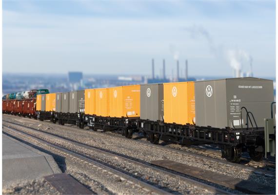 Märklin 46661 Behälter-Transportwagen Laabs der DB vermietet an VW AG - H0 (1:87) | Bild 6