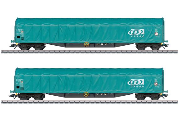 Märklin 47164 Schiebeplanenwagen-Set Rils der Belgischen Staatsbahnen - H0 (1:87)