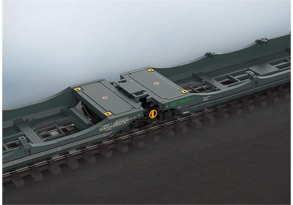 Märklin 47472 Doppel-Taschenwagen Sdggmrss mit Sattelaufliegern der Spedition Mars - H0 | Bild 3