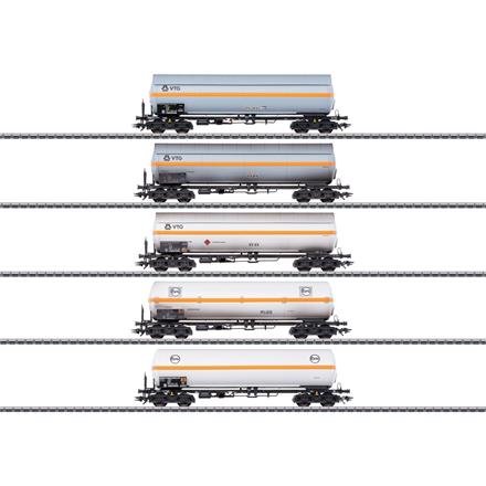 Märklin 48480 Druckgas-Kesselwagen-Set VTG und Eva, 5-teilig, MHI - H0 (1:87)