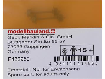 Märklin E432950 DC-Radsatz für Niederbordwagen, 2 Stück, H0 (1:87)