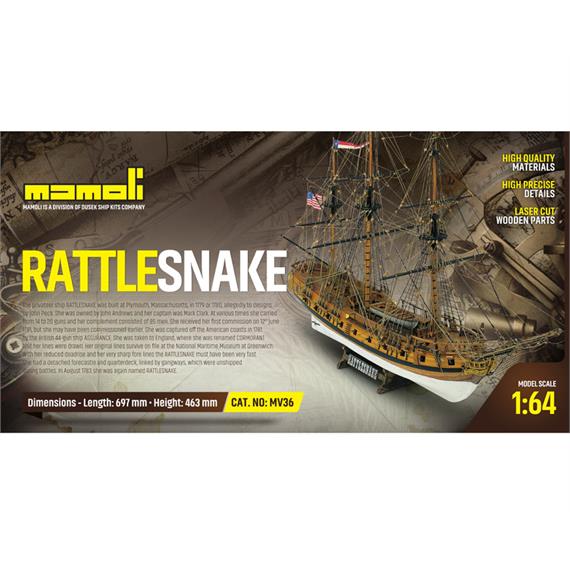Mamoli 21736 Rattlesnake, Bausatz 1:64