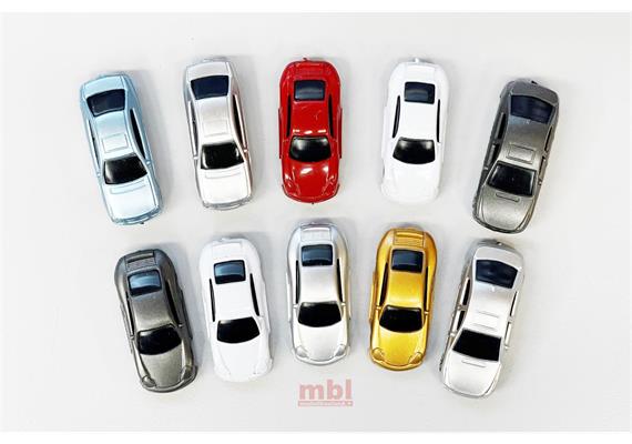 MAZERO 13 24 00 Personenwagen in diversen Farben, 10 Stück - H0 (1:87) | Bild 1