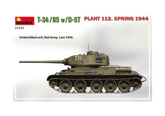 MiniArt 35293 T-34/85 w/D-5T Plant 112 Früh. 1944 - Massstab 1:35 | Bild 4