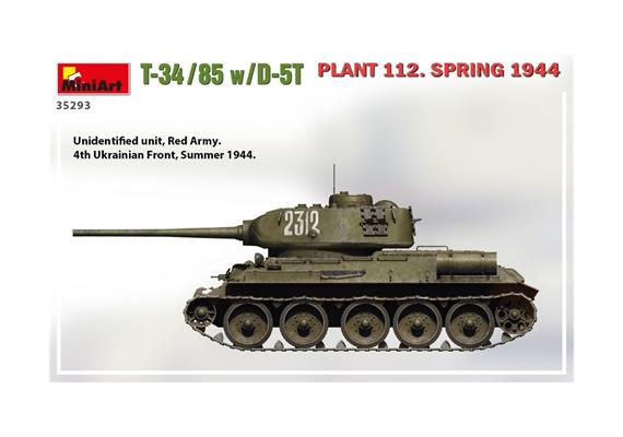 MiniArt 35293 T-34/85 w/D-5T Plant 112 Früh. 1944 - Massstab 1:35 | Bild 3