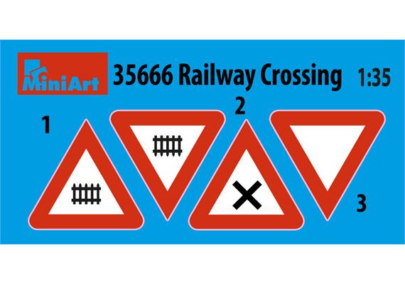 MiniArt 35666 Dior.-Set Bahnübergang mit Schranken - Massstab 1:35 | Bild 2