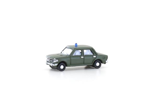 Minis LC61518 Fiat 128, Militär, olivgrün, Blaulicht - N (1:160)